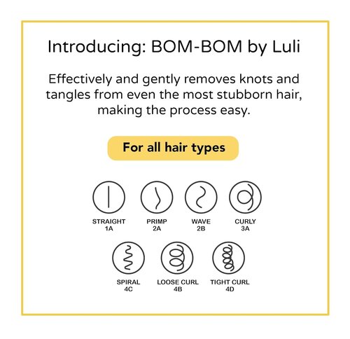BOM BOM Detangling Hair Brush Kit - Lightweight Wet & Dry Vented Brush for All Hair Types | Pink, Blue, Yellow