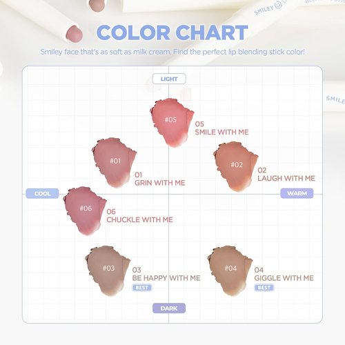 Lilybyred Smiley Lip Blending Stick - Korean 3-in-1 Lip Liner with Smooth Texture & Long-Lasting Matte Finish | 0.028 oz (01 Grin with Me)