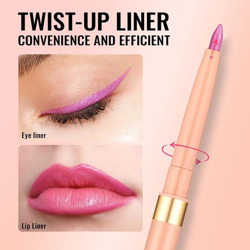 Oulac Waterproof Lipliner Pencil - Smooth, Creamy Formula for Precision Application | Vegan & Cruelty-Free, LL09 Lilac Love Pink