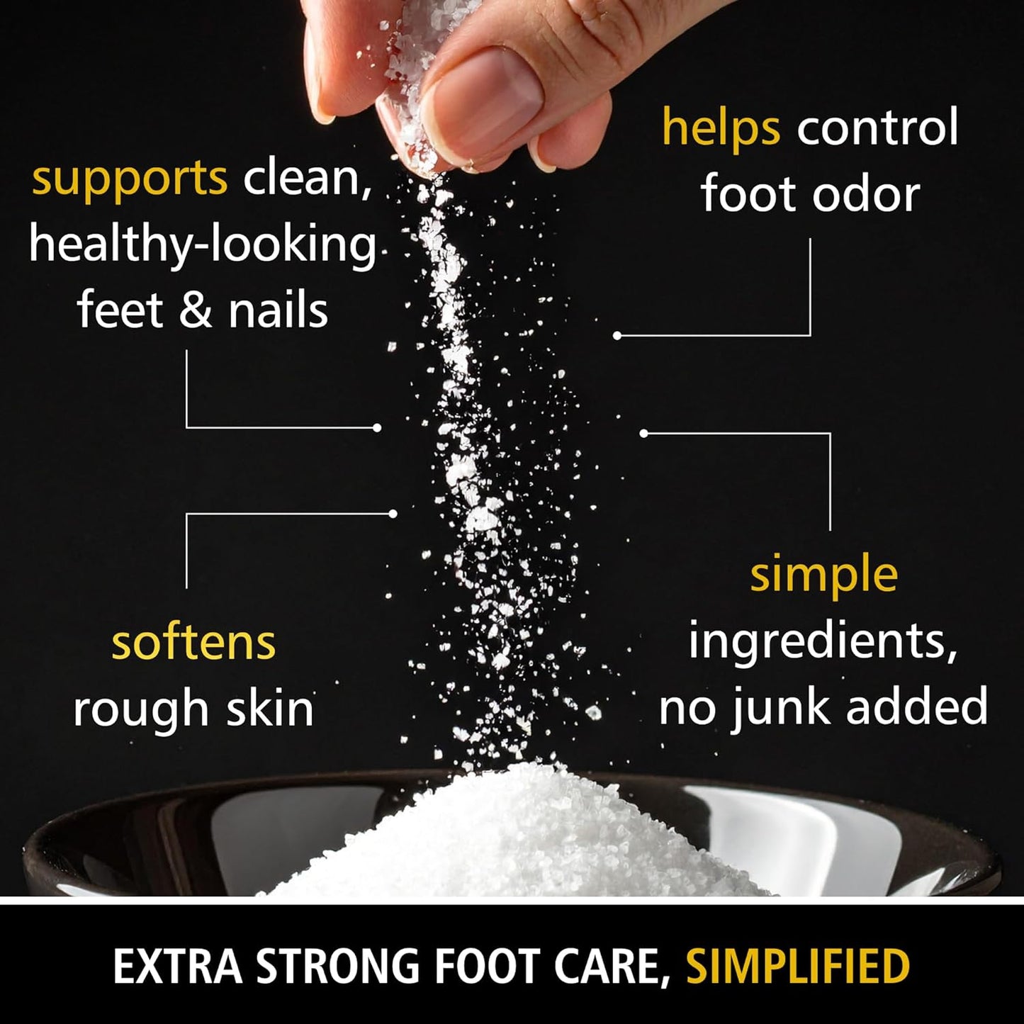 Skiennix Heavy Duty Tea Tree Oil Foot Soak - Epsom Salt for Odor Relief & Callus Softening - 16oz