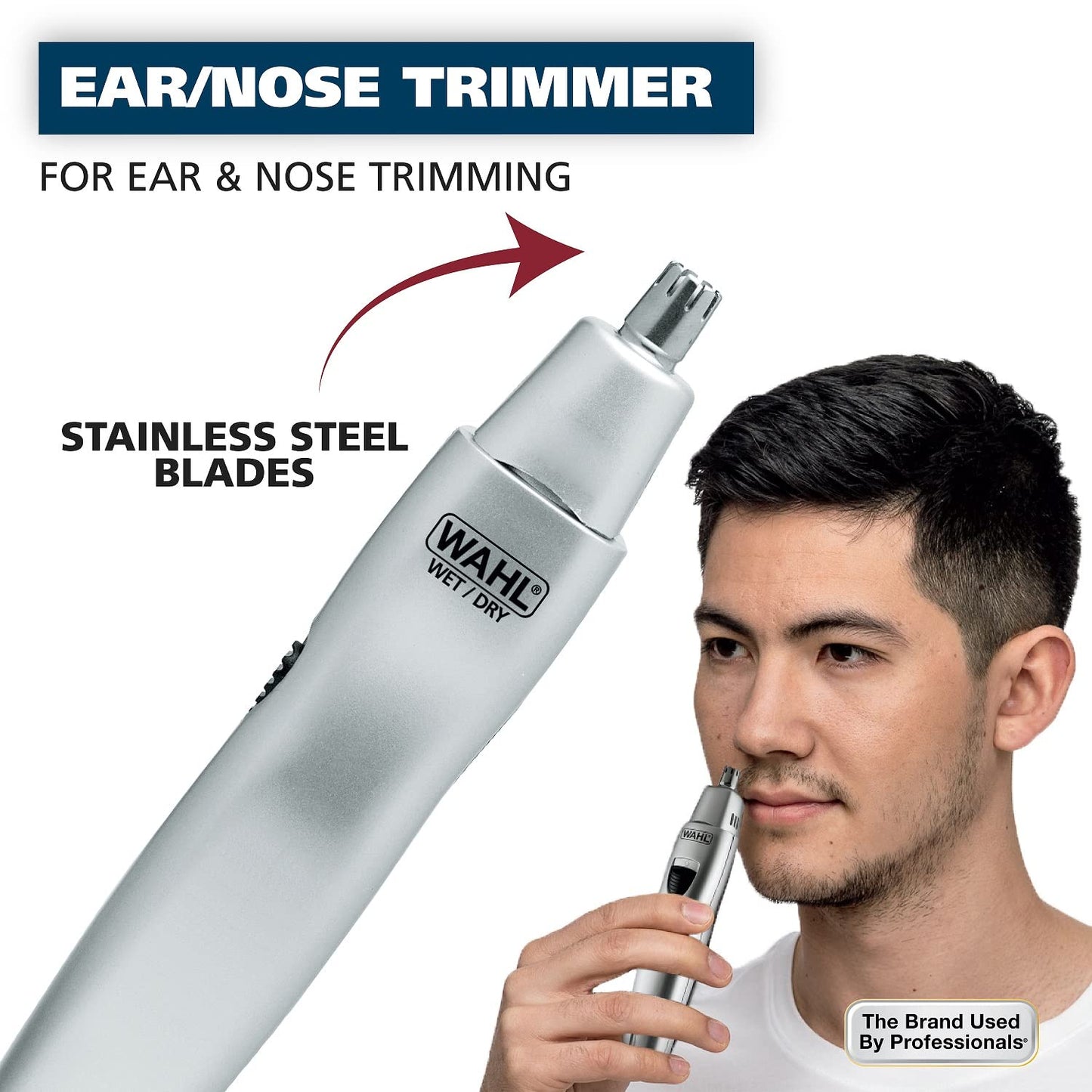 Wahl Men’s Nose Hair Trimmer - Precision Detail Trimming for Nose, Ears & Eyebrows | Model 5545-400