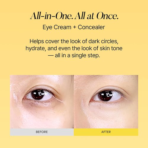 **Shaishaishai Banana PDRN Conceal - Hydrating Under Eye Cream for Dark Circles, 0.52 oz (Caramel)**