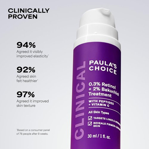 Paula's Choice Clinical Retinol Face Serum - Anti-Aging Treatment with Bakuchiol, Ceramides & Hyaluronic Acid | 1 oz
