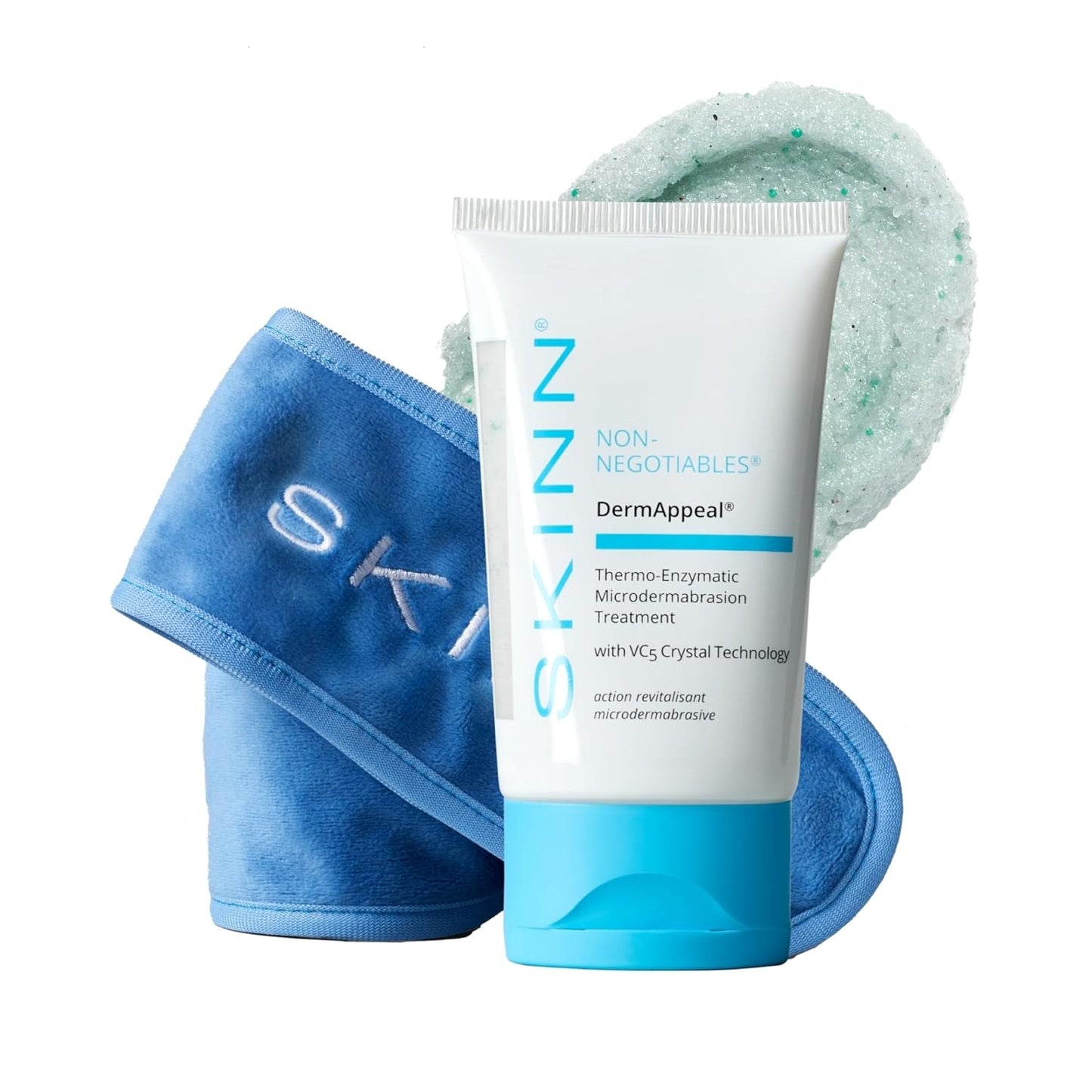 Skiennix Microdermabrasion Face Scrub - Professional Exfoliating Scrub with Headband | Daily Skin Care for Wrinkles & Glowing Skin