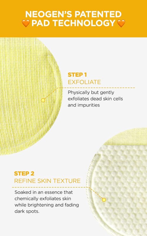 DERMALOGY by NEOGENLAB Bio-Peel Gauze Peeling Pads - Exfoliating & Brightening with PHA, Lemon & Lemongrass | 30 Pads