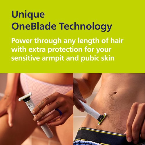 Philips Norelco OneBlade Intimate Body Groomer - SkinProtect Replacement Blades 2-Pack | QP1924/70 & QP229/80