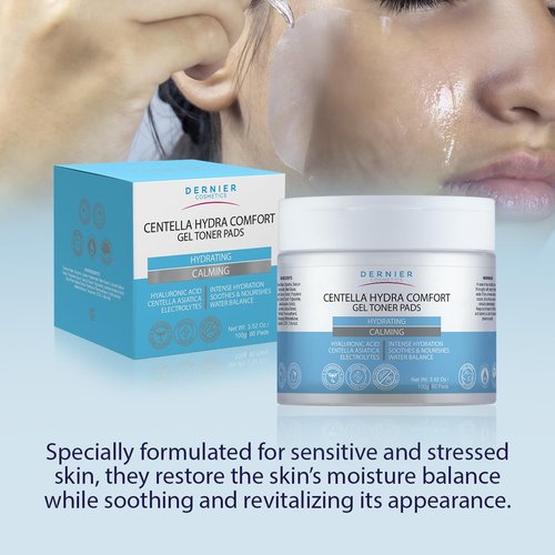 Regine Switzerland Gel Toner Patches - Hydrating Hydrogel Pads with Gotu Kola | Moisturizing & Calming Treatment - 100g, 80 Pads