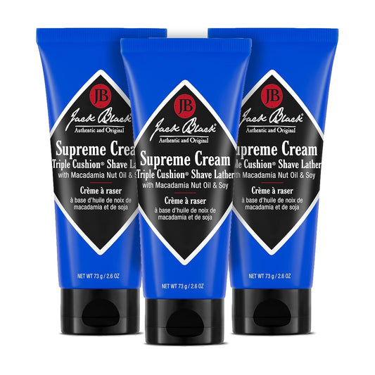 Jack Black Supreme Cream Shave Lather - Luxurious Shaving Cream for Men | Rich, Moisturizing Formula