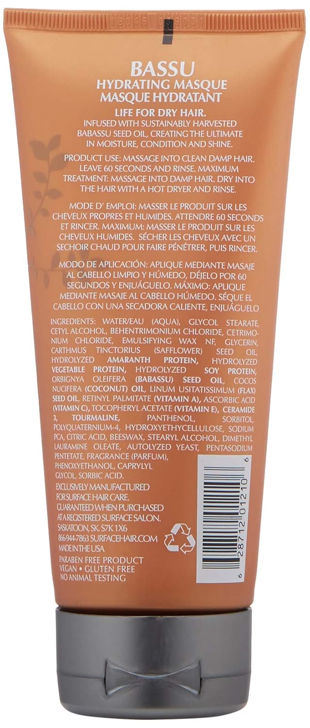 Surface Hair - Bassu Moisture Hydrating Masque | Restore, Detangle & Soften Hair