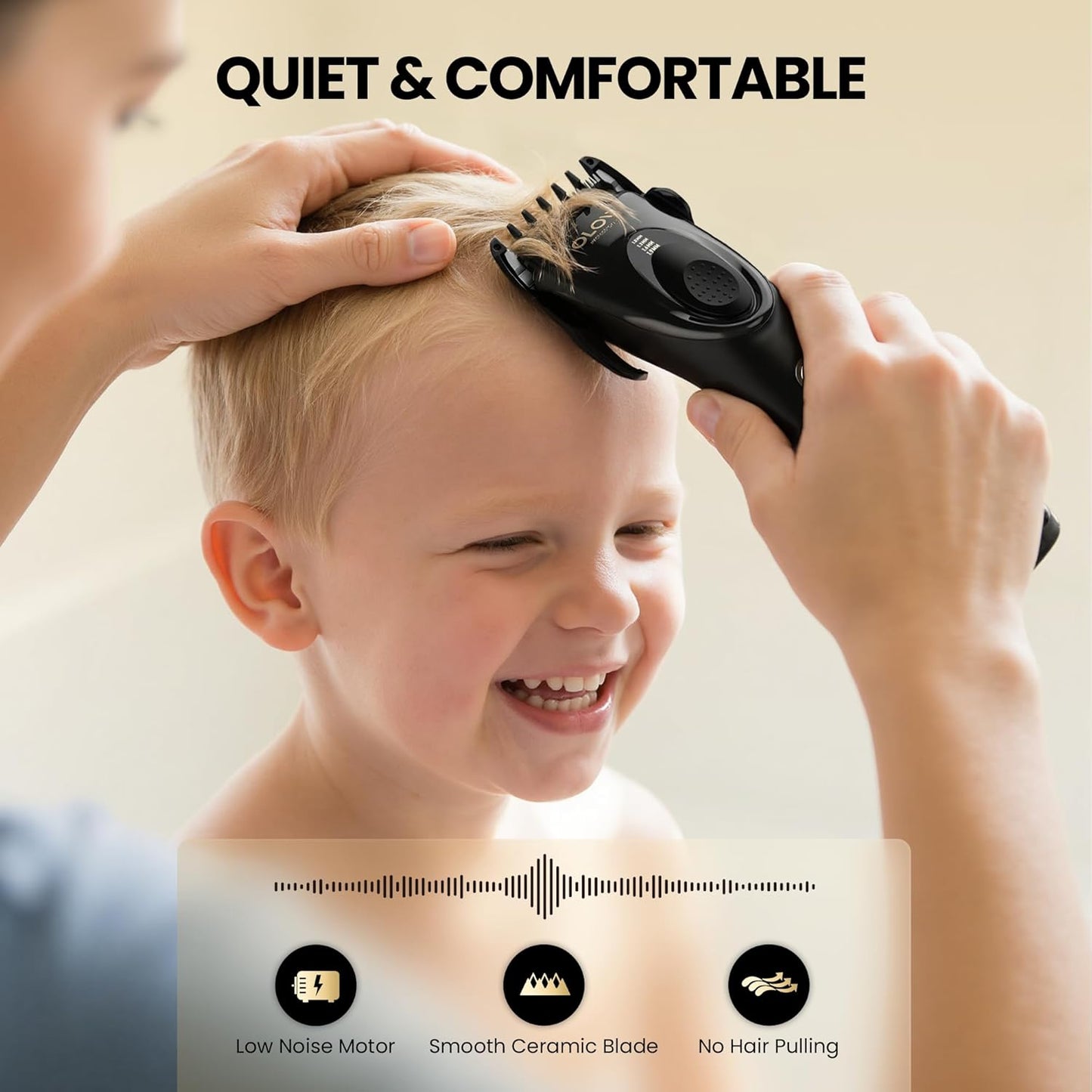 Skiennix Hair Clippers - Cordless Clipper Kit with Adjustable Lengths & 2-Speed Settings - Rechargeable (Black)