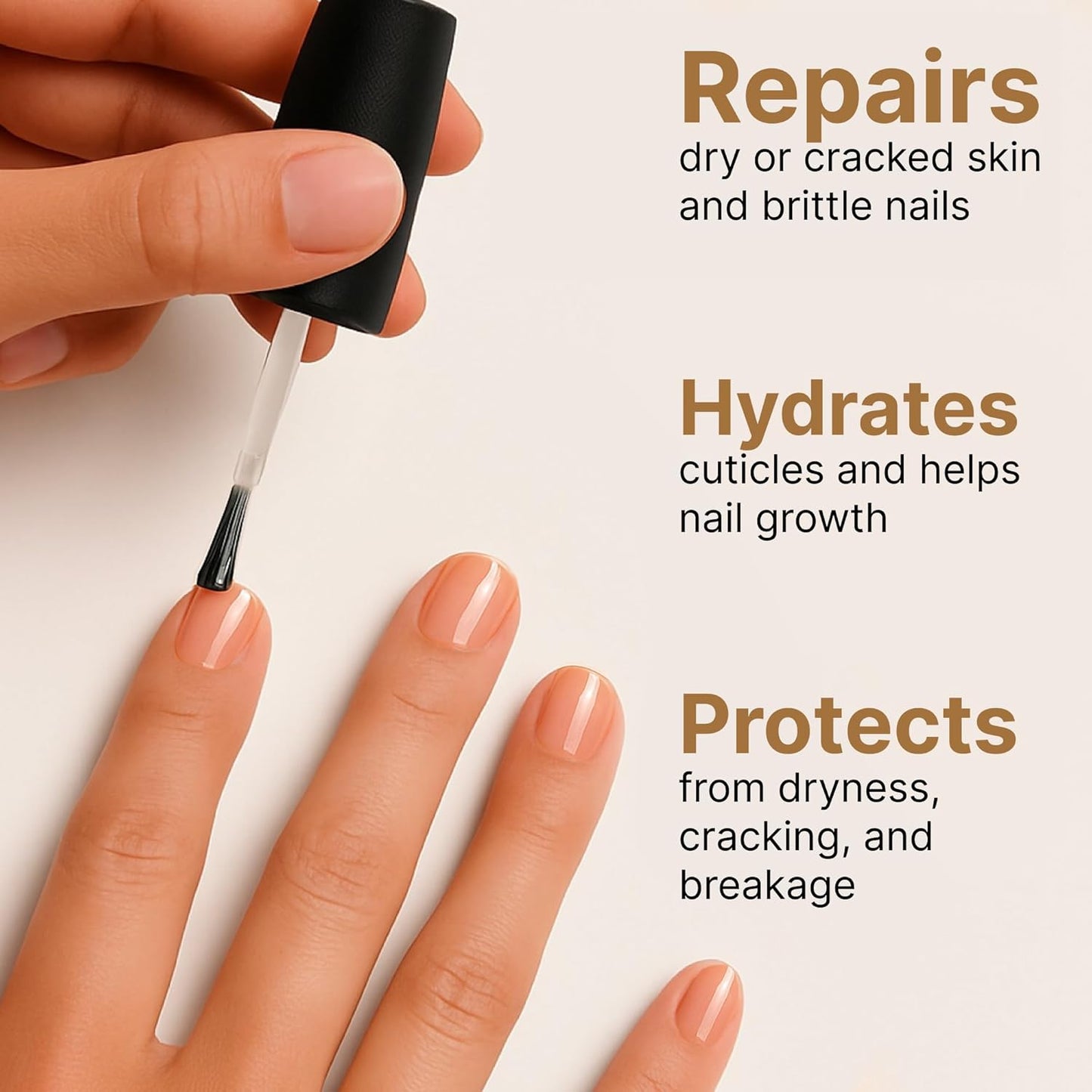 C CARE Cuticle Oil - Milk & Honey Nail Treatment for Repairing & Moisturizing - 2.5 oz Bottle with Dropper & Brush