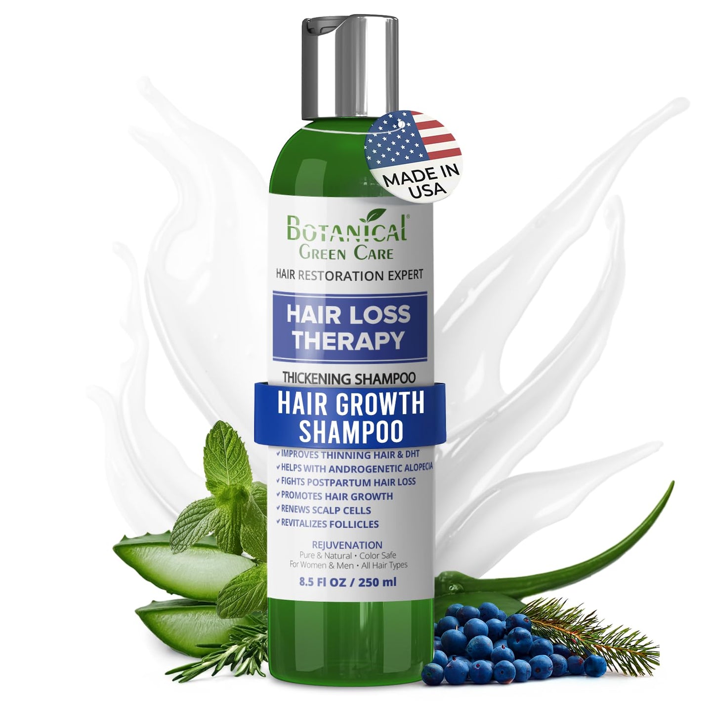 Skiennix Hair Loss Therapy Shampoo - Sulfate-Free, Strengthening & Volumizing DHT Blocker, Color Safe