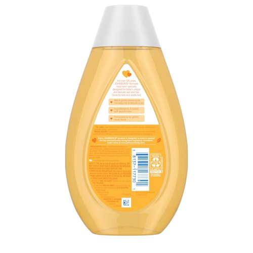 Johnson's Baby Shampoo with Aloe Vera & Vitamin B5, Tear Free, Newborn Essentials, No added Parabens & Sulfates, Hypoallergenic, Baby Essentials, 13.6 fl. oz
