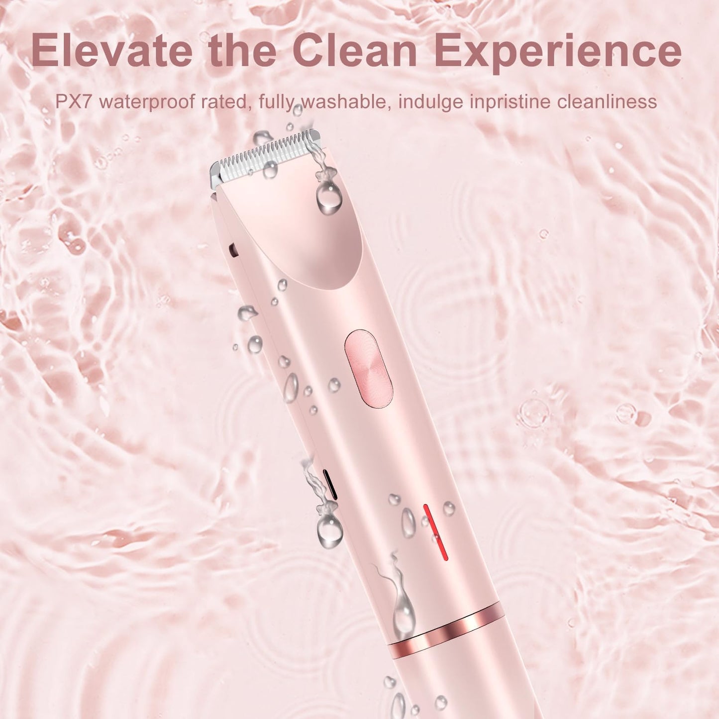 Favorabler-D 2-in-1 Women's Shaver and Trimmer - Waterproof, Rechargeable Razor for Intimate and Personal Grooming, Including Eyebrows and Nose