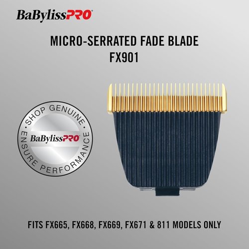 BaBylissPRO FX901 Replacement Blade - Gold Titanium Micro-Serrated Design for Precision Cutting