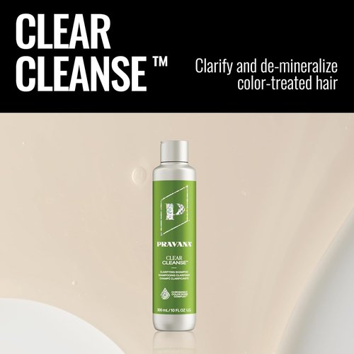 Pravana Clear Cleanse Mineral Diminishing Shampoo - Clarifies Color-Treated Hair | Hydrates & Volumizes | Vegan