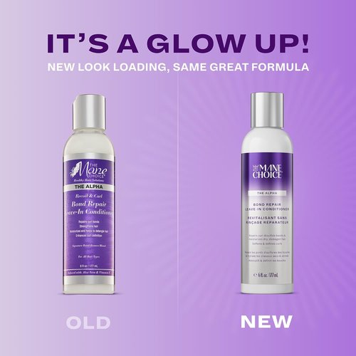 Alpha Recoil & Curl Leave-In Conditioner - 6 oz Cream for Coily, Curly & Wavy Hair | Repairs & Moisturizes with Vitamins
