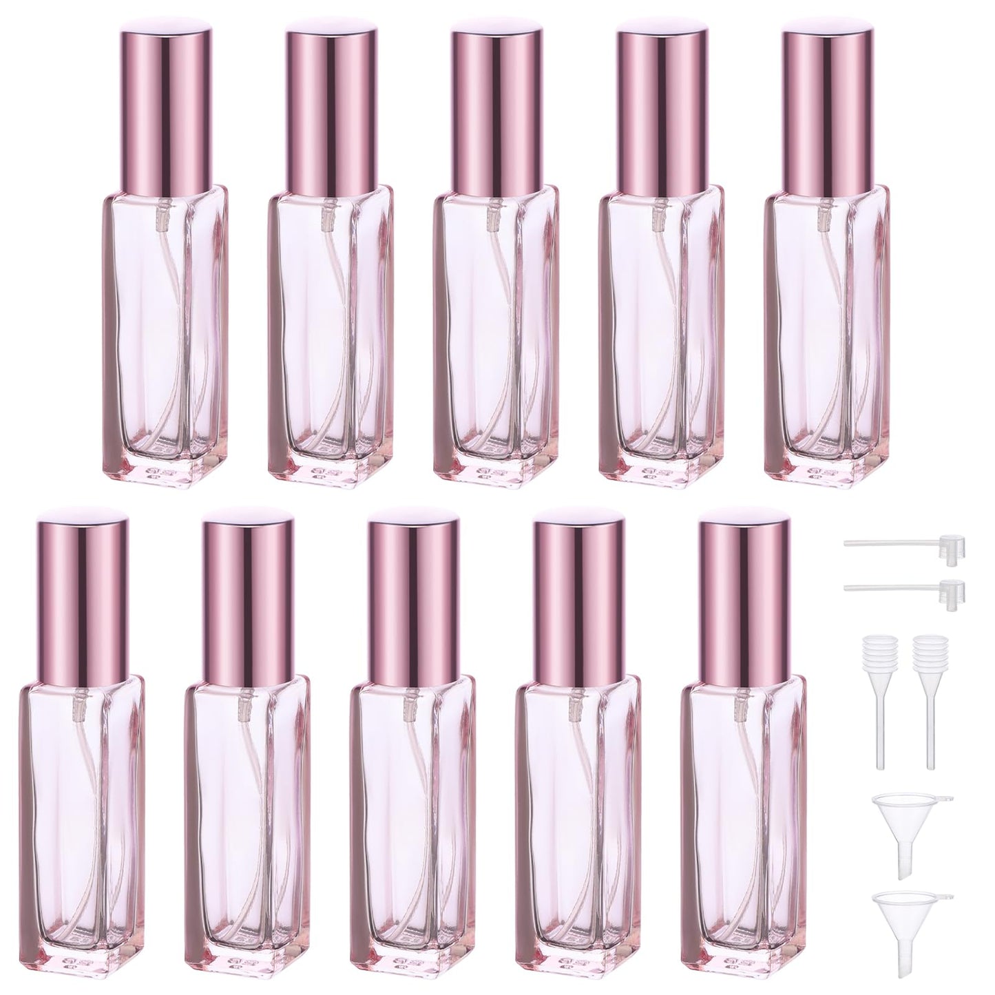 Segbeauty 10ML Refillable Perfume Bottle, 10 Packs Fine Mist Atomizer Sprayer for Perfume, Empty Glass Spray Bottle Mini Portable Travel Perfume Atomizer Toiletries Fragrance Scent Pump Dispenser