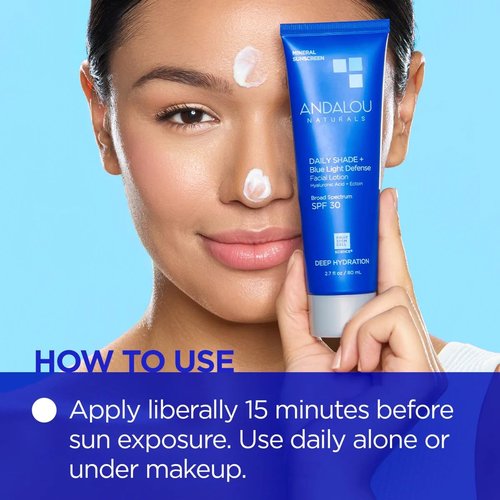 Andalou Naturals Clear Skin Mineral Face Sunscreen SPF 30 - Lightweight, Non-Greasy Protection - 2.7 fl oz