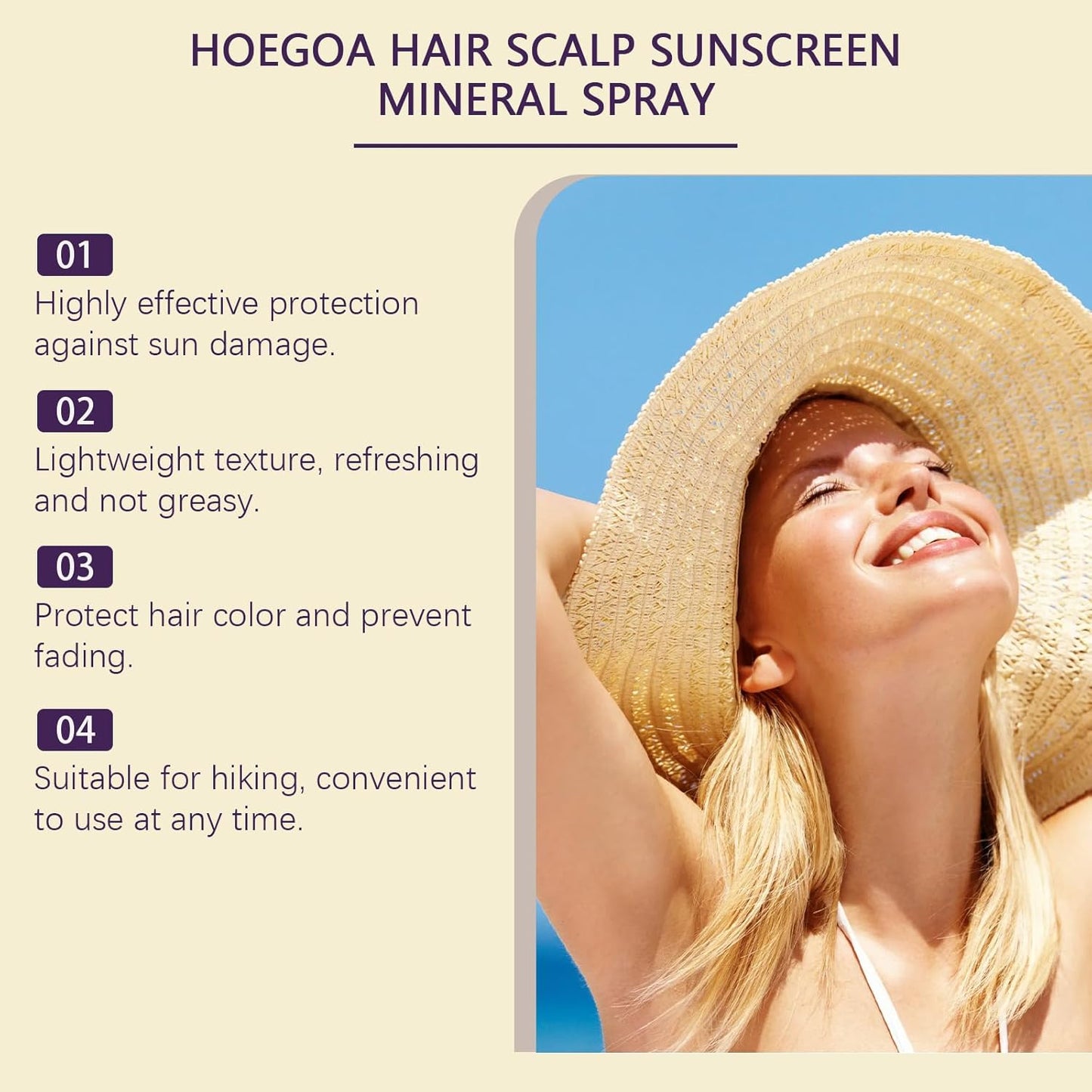 Skiennix Hair and Scalp Sunscreen Spray SPF 30 - Weightless UV Protection Mist | Non-Greasy Formula