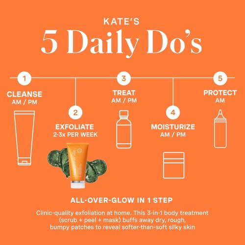 Kate Somerville ExfoliKate Body Scrub - Triple Action Exfoliating Polish for Smooth Skin, 5 Fl Oz