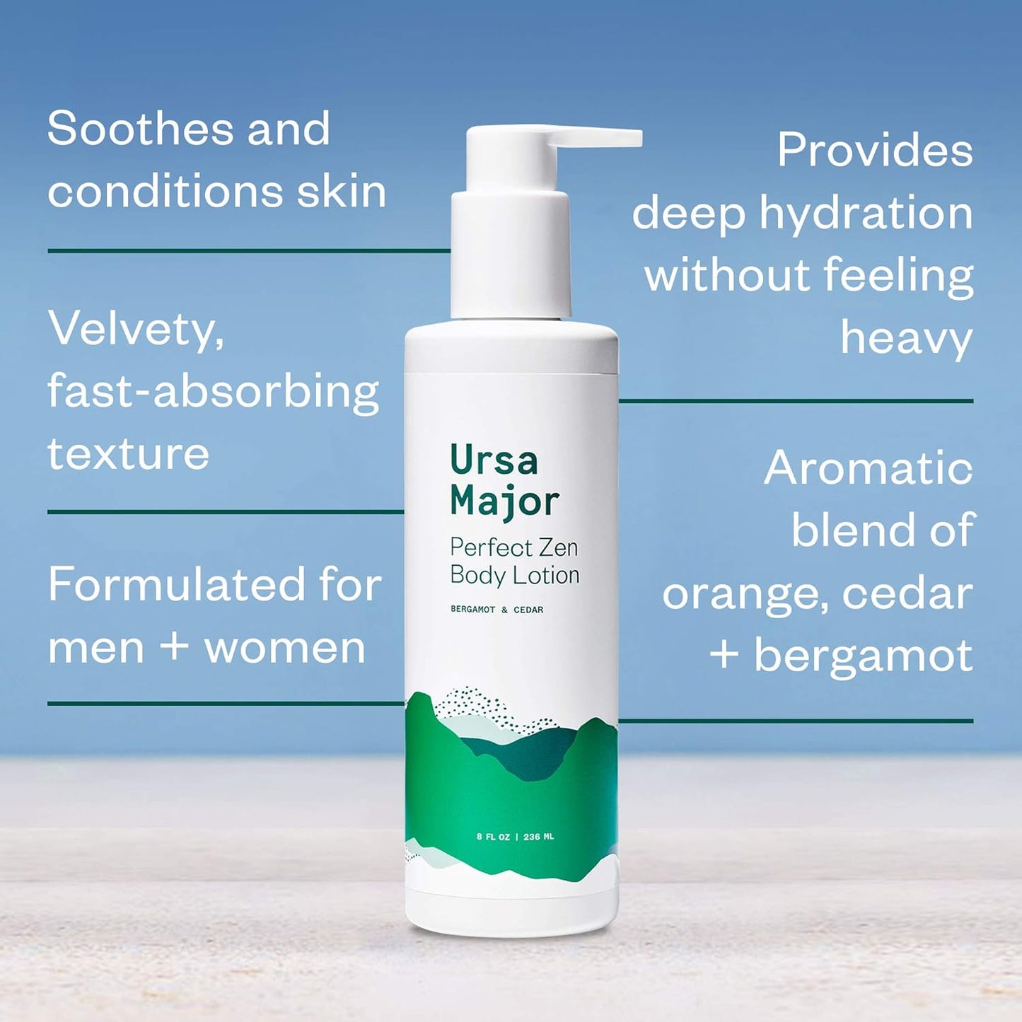 Ursa Major Natural Body Lotion - Vegan, Cruelty-Free Formula | Moisturizes & Soothes Skin | 8 oz