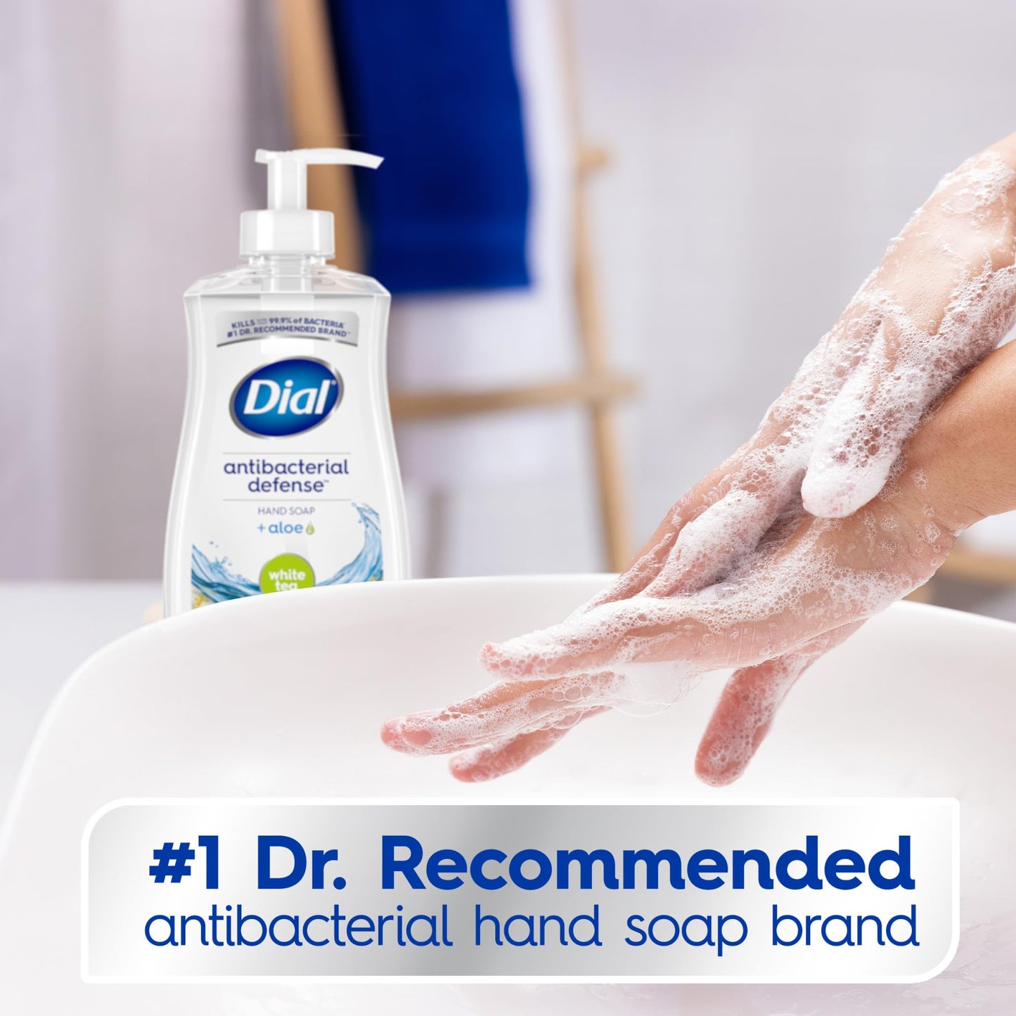 Dial Antibacterial Liquid Hand Soap, Spring Water, 11 fl oz (Pack of 4)