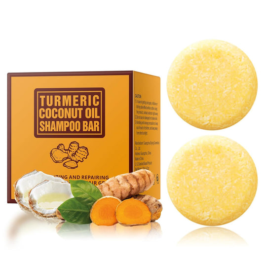 Ginger Hair Regrowth Shampoo Bar - Natural Turmeric Soap for Thinning Hair | 4.23 oz (120g)