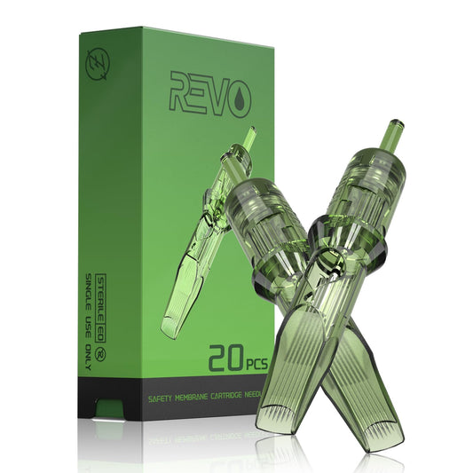 INKin REVO Tattoo Cartridges Magnum 11M1, Tattoo Cartridges #12 Standard 0.35mm Mag Disposable Tattoo Needles With Stay-Sharp Needles Long Taper 20Pcs with Professional Membrane For Tattooing(R1211M1)
