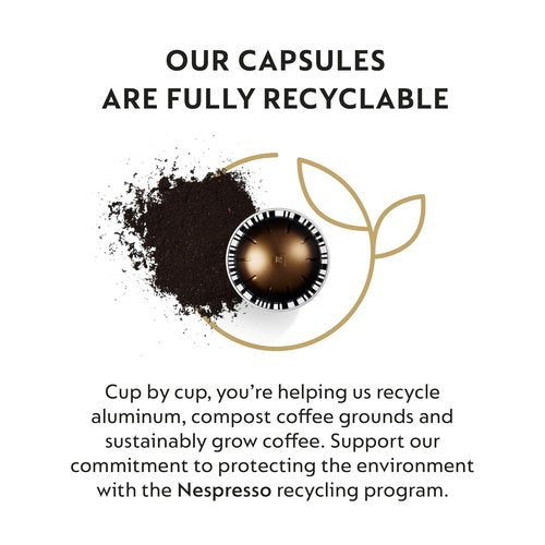 Nespresso Vertuo Double Espresso Chiaro - Medium Roast Coffee Pods, 30-Count, Brews 2.7oz