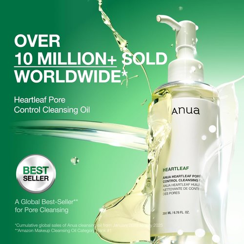 Anua Heartleaf Pore Control Cleansing Oil - Gentle Makeup Remover for All Skin Types | 6.76 fl. oz.