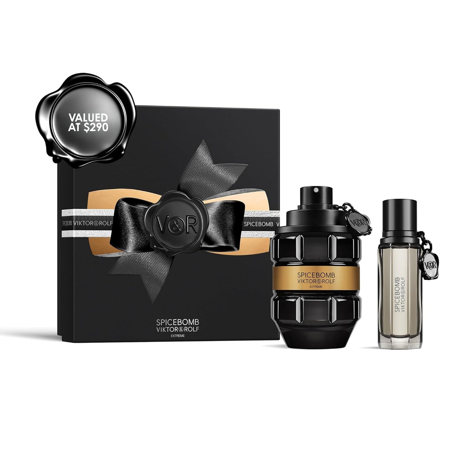 Viktor&Rolf Spicebomb Men's Cologne Gift Set - Woody & Spicy Fragrance | Full Size 3 Fl Oz & Travel Size 0.68 Fl Oz