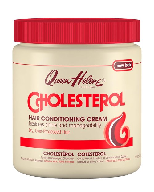 Queen Helene Cholesterol Hair Conditioning Cream - Deep Repair Treatment for Dry, Damaged Hair | 15 oz Jar