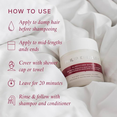 Philip Kingsley Elasticizer - Deep Conditioning Hair Mask Treatment for All Hair Types | Hydrates, Adds Shine & Reduces Frizz | 1.35oz