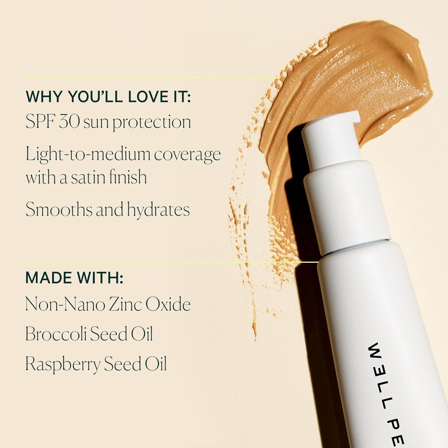 Well People Bio Tint SPF 30 Tinted Moisturizer - Vegan Skin-Perfecting Formula, Smooths Imperfections, 10W