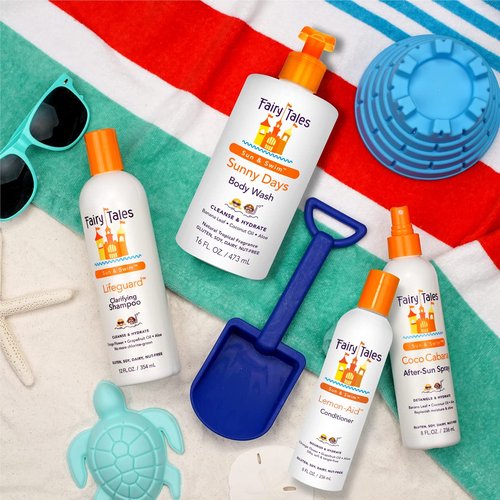 Fairy Tales Sunny Days Body Wash - Chlorine & Sunscreen Removal for Swimmers | Gentle Formula - 16oz