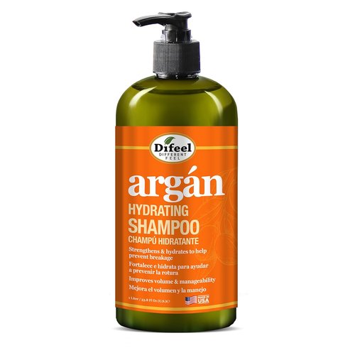 Difeel Argan Hydrating Shampoo - Natural Sulfate-Free Argan Oil for Nourished Hair | 33.8 oz.