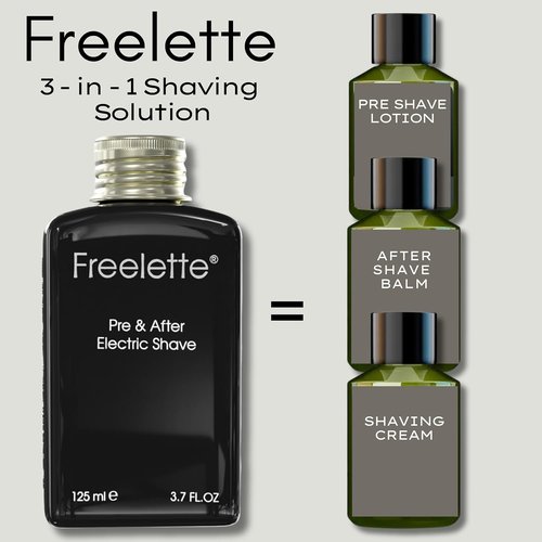 Freelette After Shave Lotion - Smooth Irritation-Free Shaving Balm - Lemongrass Scent, 3.76 Ounce
