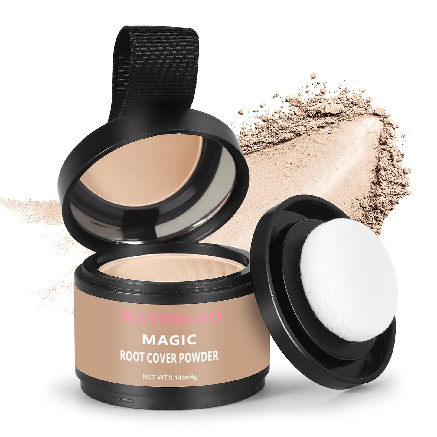 Waverloo Magic Root Cover Up Instantly Conceals High Forehead & Hair Loss - Sweat & Waterproof Root Touch Up Hair Powder for Women & Men (Medium Blonde)