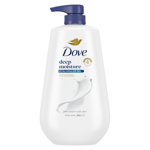 Dove Body Wash - Deep Moisture Formula for Soft Skin | 24-Hour Hydration, 30.6 oz
