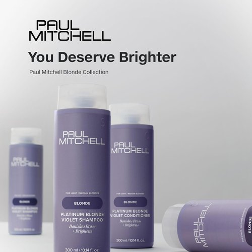 Paul Mitchell Platinum Blonde Violet Conditioner - Banish Brass & Brighten Light to Medium Blonde, Silver, Gray Hair