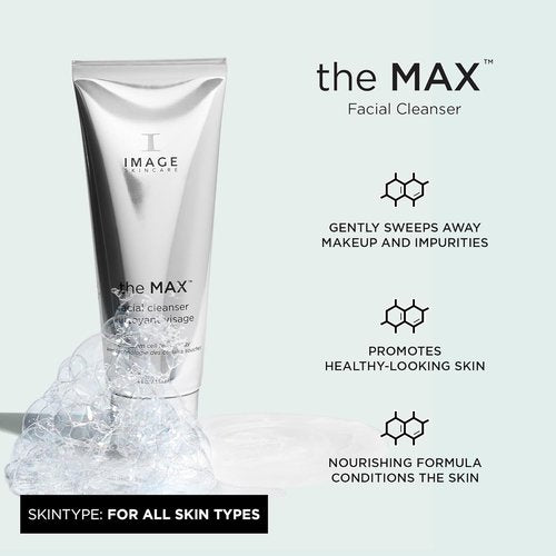 IMAGE Skincare MAX Facial Cleanser - Silky Face Wash with Peptides for Youthful Skin | 4 fl oz