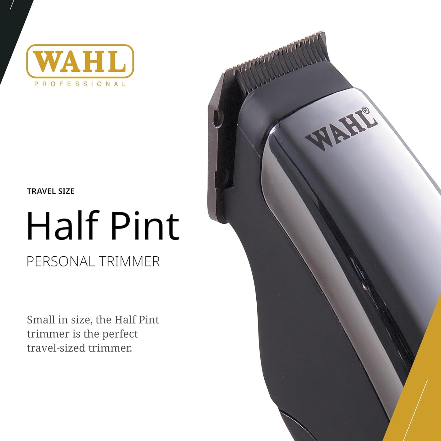 Wahl Professional Half Pint Trimmer - Compact & Lightweight Battery-Operated Design | Includes 2 Guides