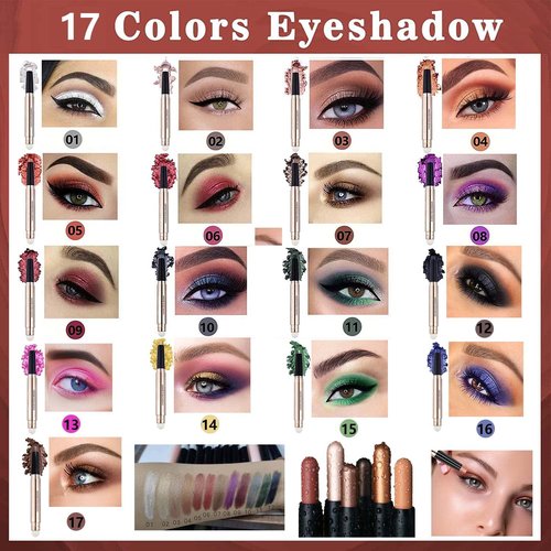 May Foltran Sand Shimmer #02 Cream Eyeshadow Pencil, Nude Pink Sparkle, Hypoallergenic Waterproof Long Lasting Eye Shadow Stick, Multi-Dimensional High Pigment Eye Highlighter Pen