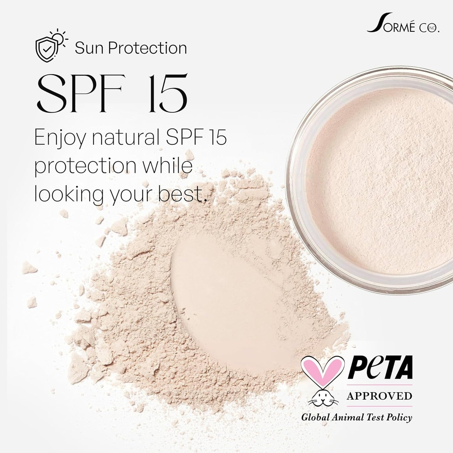 Sorme Treatment Cosmetics Mineral Secret Powder - Hypoallergenic Matte Setting Powder with SPF15