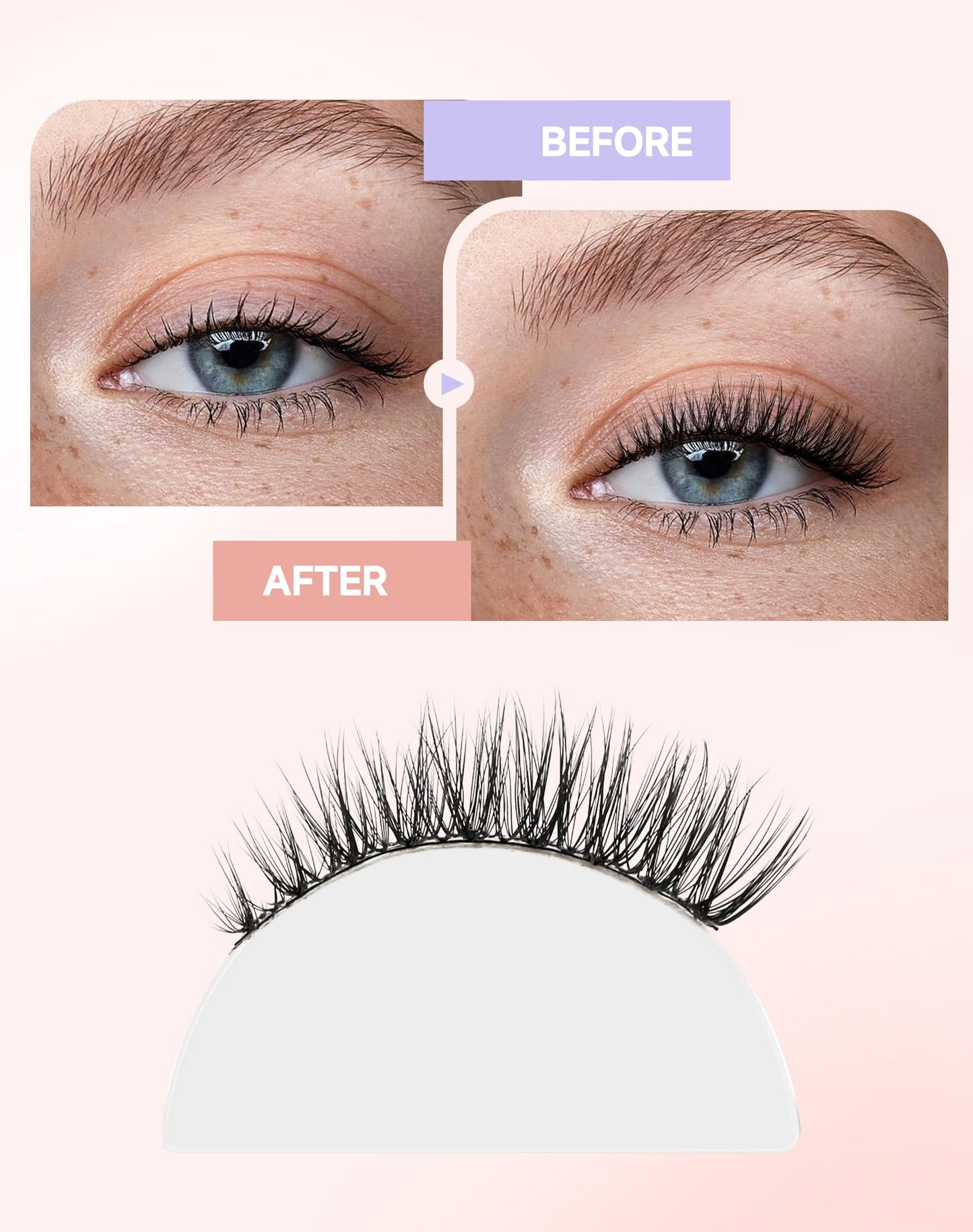 Easeful Natural Wispy Lashes False Eyelashes Strip Lashes Nature02