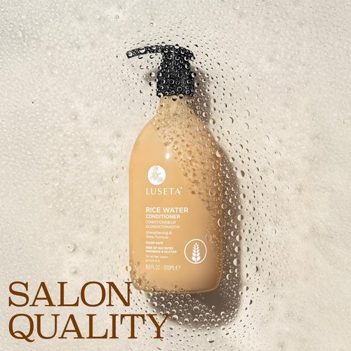 Luseta Rice Water Conditioner - Strengthening & Nourishing Formula for All Hair Types | 16.9oz