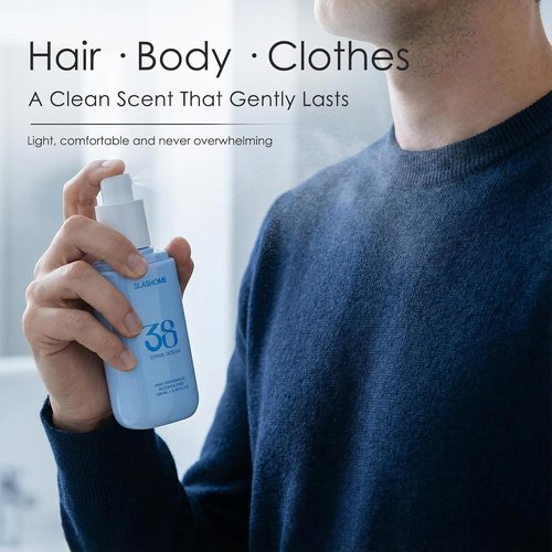 slashome Hair Perfume for Men & Women – Citrus Ocean, Alcohol-Free Moisturizing Hair & Body Mist, Long-Lasting Citrus Woody Fragrance for Hair, Wigs & Fabric, 100ml, Father’s Day & Birthday Gift