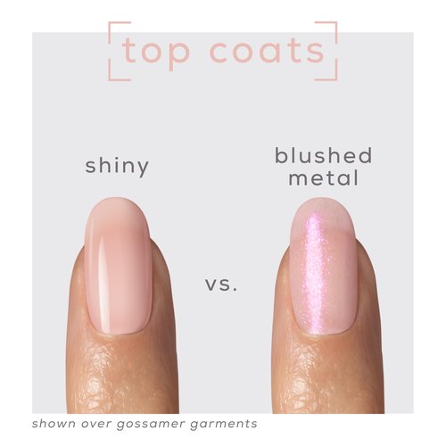 essie Gel Couture Gel-like Nail Polish, Vegan, Metallic Glaze Top Coat Nail Polish, Blushed Metal, 0.46 fl oz