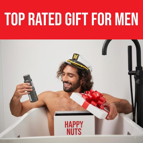 HAPPY NUTS Comfort Powder Deodorant for Men - Anti-Chafing, Sweat & Odor Control | Aluminum-Free, 4 oz Original Scent